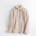Unisex Fleece Jacket – Windproof Sherpa Lining, Oversized Hooded Coat, Soft & Warm Winter Outerwear (Beige/Charcoal/Navy/Black/Olive/Red, S-2XL)_ecoleips.com