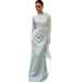 Elegant Long Sleeve Wrap Dress For Women - Flattering A-Line Silhouette, Breathable Poly-Cotton Blend, Versatile Spring Outfit_ecoleips.com
