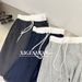 Women's High-Waisted Color-Block Casual Pants Lazy Style Retro Sporty Straight Leg Sweatpants Loose Slimming New Spring Autumn_ecoleips.com