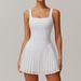Women’s Clothing Two Piece Tennis Skirt Bottoming Anti Exposure Fitness Pocket Pleated Skirt Sports Dress_ecoleips.com