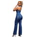 Slim Fit Washed Denim Jumpsuit For Women Casual Straight Loose Romper_ecoleips.com