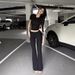 Women's Clothing Round Neck Slim Short Sleeve T Shirt Low Waist Pleated Strap Hip Hugging Floor Length Flared Casual Pants Two Piece Suit_ecoleips.com