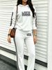 Women's Plaid Print Sweatshirt And Sweatpants Set Letter Print Drawstring Hooded Long Sleeve Loose Fit Cross Border Style_ecoleips.com