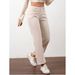 Women's Slimming Straight Leg Denim Trousers American Style Apricot Color Fashionable Trendy Stretchy Casual Versatile For All Seasons_ecoleips.com