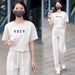 Fashionable Sweatshirt For Women, Short-sleeved Top, 2024 Summer New Casual Slim-fit Sportswear, Stylish Two-piece Set_ecoleips.com