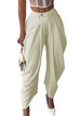 K New Women's Floral Bud Pants Solid Color Sexy Urban Casual Wide Leg Fashionable Cropped Pants_ecoleips.com