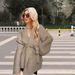 French V-neck Sweater New Jacket Waist Strap Thick Knitted Cardigan Women_ecoleips.com