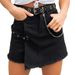 Women's Clothing Dress High Waist Denim Shorts Skirt With Stitching_ecoleips.com