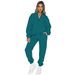 "Urban Ease Zip-Up Hoodie & Pants Set – Women's Long-Sleeve Cotton Blend Lounge Wear (S-XXXL, 9 Colors) – From Coffee Run To Casual Cool"_ecoleips.com