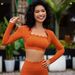 Women's Quick Drying Slimming Fitness Top High Elastic Square Collar Tight Long Sleeve Yoga Sports Running Training Pilates_ecoleips.com