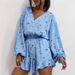 Women's Clothing Women's Summer Jumpsuit V-Neck Printed Long Sleeve Fitted Waist Ruffle Shorts Style Clothing For Formal & Casual For Women_ecoleips.com