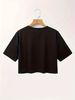 Womens Vibrant Pride Crop Top T-Shirt - Short Length Casual Loose Fit Breathable Medium Stretch Polyester Colorful Heart_ecoleips.com