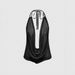Women's Sleeveless Halter Neck Top Deep V Backless Slim Fit Casual Studded Design European American Style_ecoleips.com