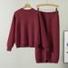 Women's Clothing New Spring Suit Women's Butterfly Embroidered Sweater Skirt Fashionable Two Piece Skirt_ecoleips.com