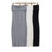 French Style Women's Slim Fit Maxi Skirt With Turned-Up Waist & Elegant Details – A-Line Flowy Design For Autumn/Winter_ecoleips.com