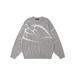 Color Blocked Sickle Jacquard Crew Neck Sweater American High Street Trendy Loose Fitting Casual Pullover Design for Men And Women_ecoleips.com