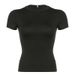 Ins Style Solid Color Round Neck Basic Sleeved T-shirt For Women 2025 New Spicy Girl Slim Fit Sexy Exposed Navel Short_ecoleips.com