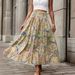 2025 New Spring And Summer Women's Skirt Comfortable Casual Beach Print Skirt_ecoleips.com
