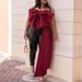 European And American Fashion African Plus-size Summer Elegant Strapless With Large Bow Sexy Women's Foreign_ecoleips.com