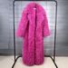 Women's Longline Faux Fur Coat – Oversized Lapel, Winter Statement Coat In 9 Colors (Ivory/Khaki/Rose/Black)_ecoleips.com