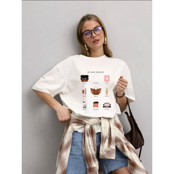 Ins Fashionable Elegant Niche Design 100% Cotton Short Sleeve T-Shirt Oversize Western American Style Top Trendy_ecoleips.com