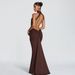 Elegant High Neck Halter Gown With Back Cut-Out And Fishtail Hem For Evening Parties Confident Comfort For Extended Wear_ecoleips.com