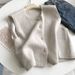 K Gentle Single Breasted Small Gold Button Round Neck Slimming Knitted Vest For Women, Loose Fitting Camisole Top. No Accessories_ecoleips.com