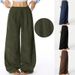 Trendy High-Waisted Drawstring Wide-Leg Pants – Polyester & Spandex Lounge Pants With Flowy Drape (Stretchy & Breathable)_ecoleips.com