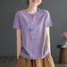Summer Casual Plus-Size Loose Short-Sleeved T-Shirt, Mom's Wear Plus-Size Women's Wear Versatile Base Layer Top_ecoleips.com