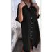 Women's Clothing Spring And Summer Loose Casual Mid Sleeve Cotton And Linen Shirt Dress For Women_ecoleips.com