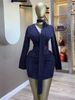 Women's African-Inspired Striped Wrap V-Neck Midi Dress Belted Elegant Shirt Dress for Spring And Summer_ecoleips.com