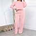 Women's Clothing Autumn New Long Sleeved Round Neck Sweatshirt Elastic Waist Trousers Casual Fashion Two Piece Suit_ecoleips.com