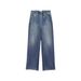 Cross-Border Foreign Trade Retro Mid-Waist Women's Jeans Floor-Length Washed Loose Wide-Leg Plus Size Straight_ecoleips.com