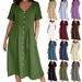 Spring Summer Women's Cotton Linen Loose Casual Dress Elegant High End Fashion for Women_ecoleips.com