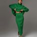 Knitted High-neck Sweater & Slim-fit Skirt Set – Elegant Two-piece Outfit In Beige, Olive Green, White, Green, Yellow, Light Gray, Emerald, Black_ecoleips.com