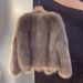 Short Fox Fur Coat Small Fragrant Button Top_ecoleips.com