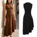 Women's French Elegant Slimming Dress Stand up Collar Pleated Irregular Knitted Vest Dress for Summer_ecoleips.com