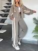 2024 European And American Fashion Cross-Border Autumn Foreign Trade Y2K Striped Zipper Top Jacket Sports Suit_ecoleips.com