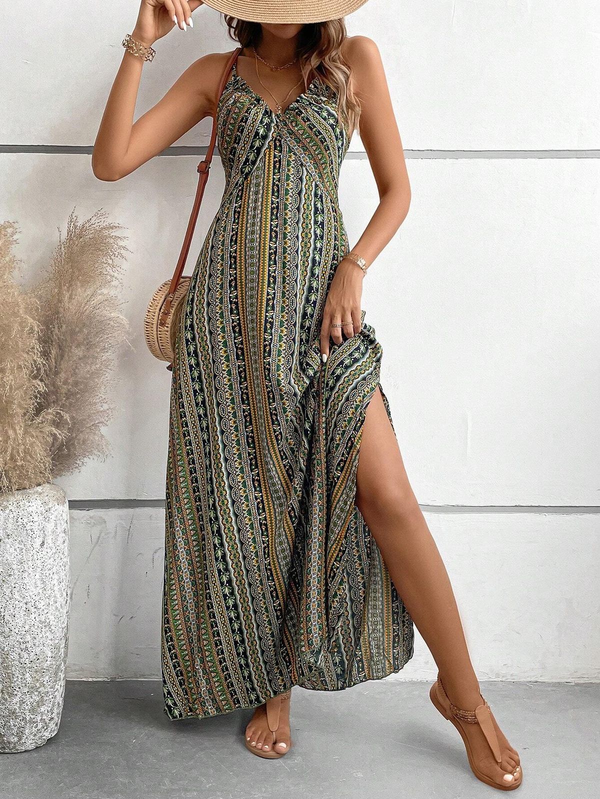 New Summer Camisole Comfortable Casual Printed Dress For Women_ecoleips.com