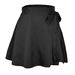 Solid Color Skirt High Waisted Fashionable One Piece Strappy Skirt Chiffon Satin Wrap Skirt_ecoleips.com