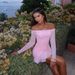 New Style Sexy Hot Girl Mini Dress, Ruched Strapless Design, Long Sleeve, Skinny Slimming Silhouette, Trendy Clubwear Short Dress_ecoleips.com