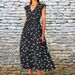 Women Elegant Long Dress Stylish V‑Neck With Classic Polka Dot Print, Slim Silhouette & Flowy Big Swing Hem_ecoleips.com