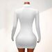 Women's Sexy Square Neck Shirt Dress Cinching Waist Tight Fit Casual Mini Dress For Young Girls Fashion_ecoleips.com