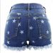 SC Women's High-Waisted Tassel Star Print Shorts European American Style Denim Clothing for Ladies_ecoleips.com