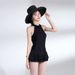 Women's One Piece Swimsuit Korean Style Pure Sexy Ins Style Skirt Design Tummy Covering Slimming High End Backless Hot Spring Swimwear_ecoleips.com