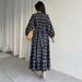 Long-Sleeve Wrap Belt Dress – Minimalist Round Neck Shift Dress With Side Pockets (Olive Green & Navy)_ecoleips.com