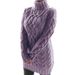 Women’s Chunky Knit Turtleneck Sweater Dress – Oversized Cable Stitch, Double-Layered Collar, Warm & Stylish (S-3XL, 4 Colors)_ecoleips.com