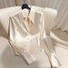 Women's Clothing New Light Luxury High End Super Good Looking Shirt French Acetate Satin Top_ecoleips.com