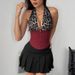 Deep V Fishbone Inner Button Slim Vest Female European And American Hot Girl Leopard Print Fishbone Halter Neck Bra_ecoleips.com