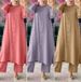 2025 Muslim Two-piece Suit Women Solid Color Spring Autumn Sleeve Cardigan Shirt Long Pants Set_ecoleips.com